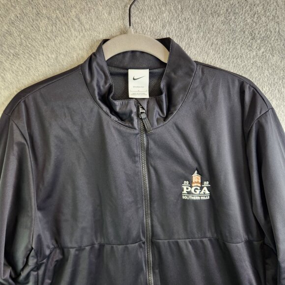 Nike Jacket Mens L Black Storm Fit Victory Golf 2022 PGA Southern Hills Full Zip - Picture 2 of 16